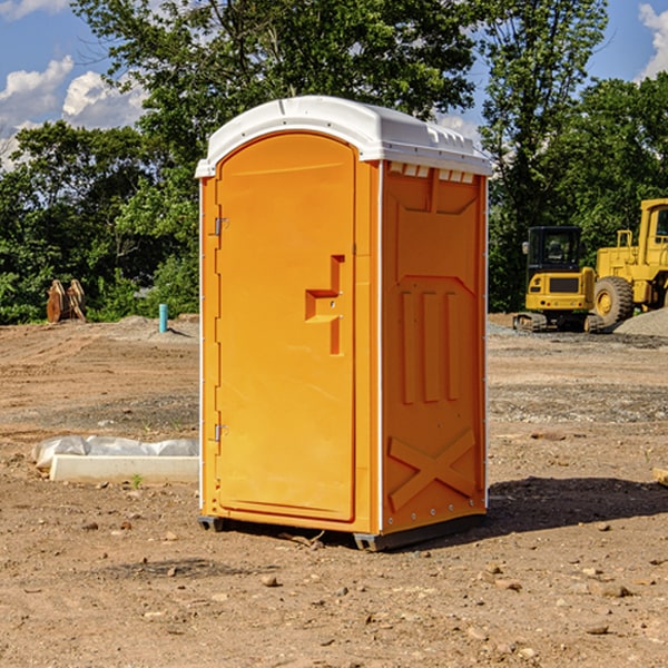 how often are the portable toilets cleaned and serviced during a rental period in Lyme